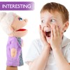 Grandmother Hand Puppet, Family Member Figure Puppets with Movable Mouth,