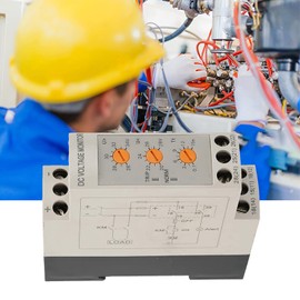 Oumefar DVRD Voltage Monitoring Relay, DC 12V/24V/36V/48V Over-Voltage and Undervoltage Protector Relay for Electrical Equipment or Compressors, Emergency/Backup Power Switching Control(DC24V)