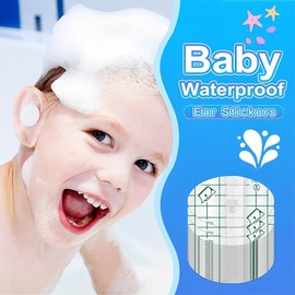 IBXWMNG 80 x Baby Ear Waterproof Stickers, Ultra Thin Transparent Ear Covers for Children, Ear Protection for Swimming, Bathing, Showering, Disposable Ear Protection, Ear Stickers, Ohropax for
