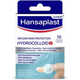 Hansaplast Second Skin Protection Cerotti Idrocolloidali S, Cerotti cicatrizzanti con capsula curativa per dita delle mani, Forte adesione, Sottili e flessibili, 1 confezione da 10 pezzi 1,9 x 6 cm