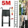 Telescoping Ladder with Detachable Roof Hook 5 Metre Aluminum Portable