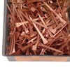 250Pcs Horseshoe Nails Copper Plating Shoeing Nails with Plastic Box