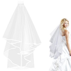 Eclovane Elegant Hen Party Veil – Bride to Be Bachelorette Veil with Comb – White Tulle Bridal Shower Accessory for Hen Do, Wedding Photos, Pre-Wedding Events – Lightweight, Stylish & Easy to Wear.