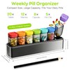 Weekly Pill Organizer, Detachable 7-Color Pill Box, Easy Open