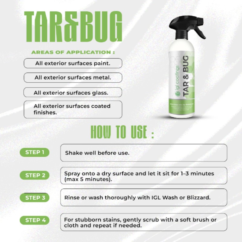 IGL Coatings Tar Remover – 500ml Bio-Ester Formula, Automotive Tar