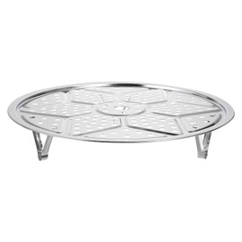 sourcing map Stainless Steel Steamer Rack with Stand, 11 Inch Pot Steaming Tray for Steamer Cookware Instant Pressure Cooker, Silver Tone