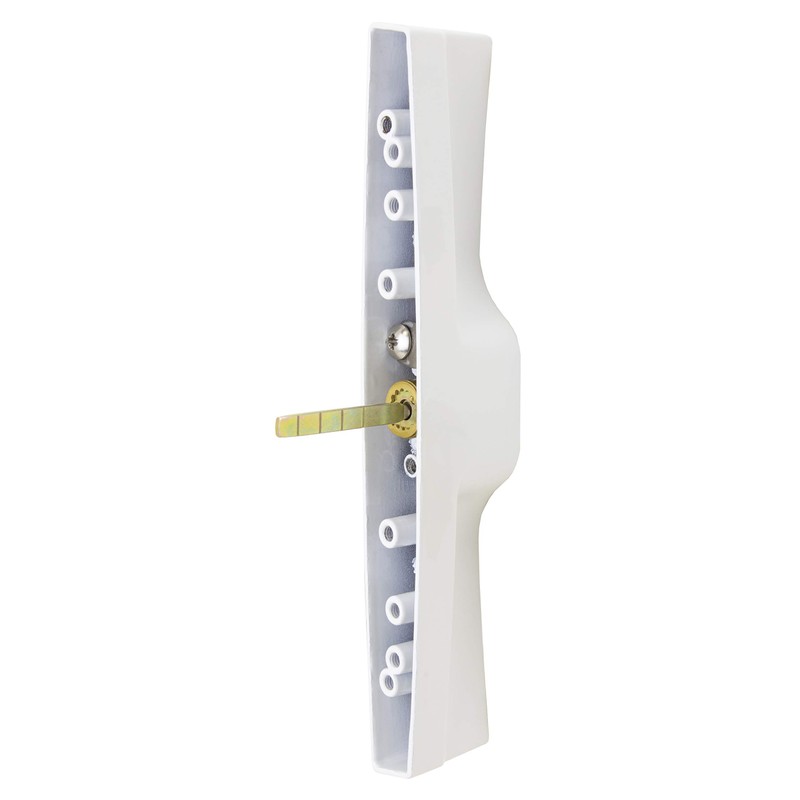 FPL Veranda Sliding Glass Door Handle Set, White, Keyed, 3-15/16”