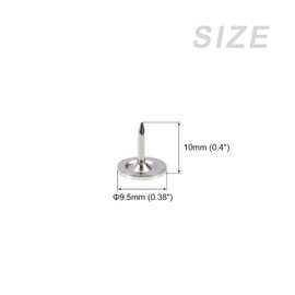 METALLIXITY Upholstery Nail Tacks (9.5x10x1.2mm) 25Pcs, Iron Flat Head Push Pins - for House Construction, Home Kitchen Furniture, Silver Tone