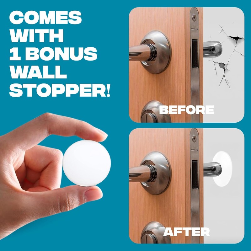 Strongest Home XL Adjustable Door Stopper with Spring – Heavy
