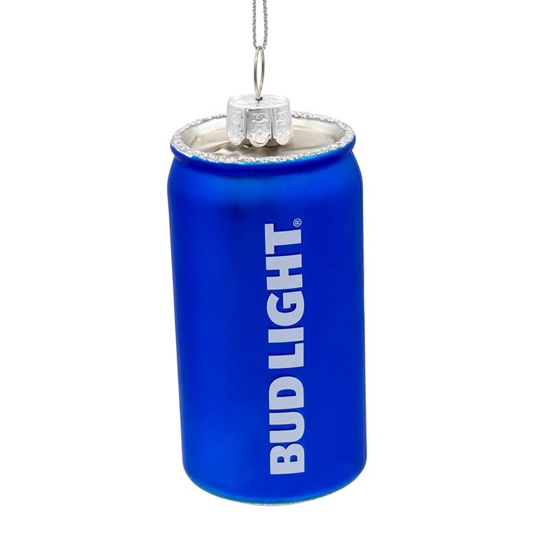 Kurt Adler 3.25-Inch Glass Bud Light Can Ornament