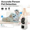 Security Camera 2K 4MP Dual Lens 2.4G Mobile App 360°