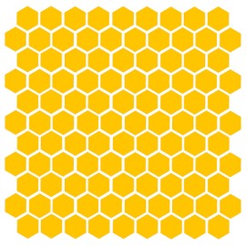 Minglewood Trading Honeycomb (104) 1" Vinyl Decal Stickers - Bee Honey Home Accent Geometric - - RED
