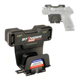 Stinger Magnetic Gun Mount Rack w/Trigger Guard Protection, Gun Holder Conceal in Car, Truck, Vehicle, Desks, Safes, Walls, Gun Magnet for Handgun Rifle Shotgun Pistol Revolver (Prime Black 1Pack)