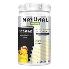 Creatina Monohidratada Natural Green 1kg 200 Servicios