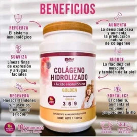 3 Colágenos Hidrolizado + Ácido Hialurónico 1.1 Kg(uva)