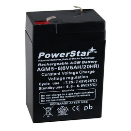 BATTERY 6V 6 VOLT SLA VRLA RECHARGEABLE 4, 4.5,5 AH