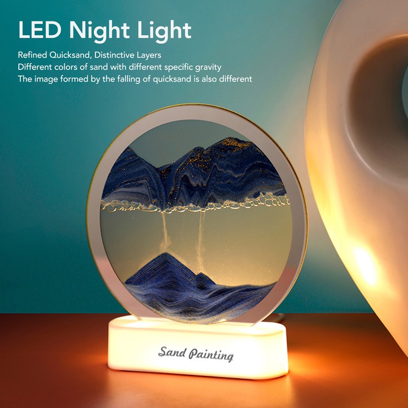 Quicksand Painting Light USB Plug in Eye Protection Art Decoration