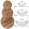 dokaworld Set of 3 Stackable Space-Saving Nesting Glass Salad Bowls