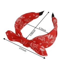 Aushamtai 4PCS Bow Boho Headbands for Women
