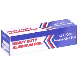 Aluminum Foil (12"x1000 ft.) - Heavy Duty Aluminum Foil Wrap for Food, BBQ, Grilling and Roasting - Tin Foil Perfect for Multipurpose Kitchen (1 Box)