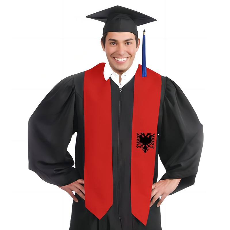 Pan African Flag Graduation Stole Satin Sash Scarf for Study