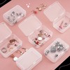 ISKYBOB 6 Packs Small Plastic Storage Containers, Clear Rectangle Bead