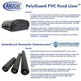 PolyGuard Anjon PVC 5 ft. x 20 ft. - 20-Mil Pond Liner and Geo Combo