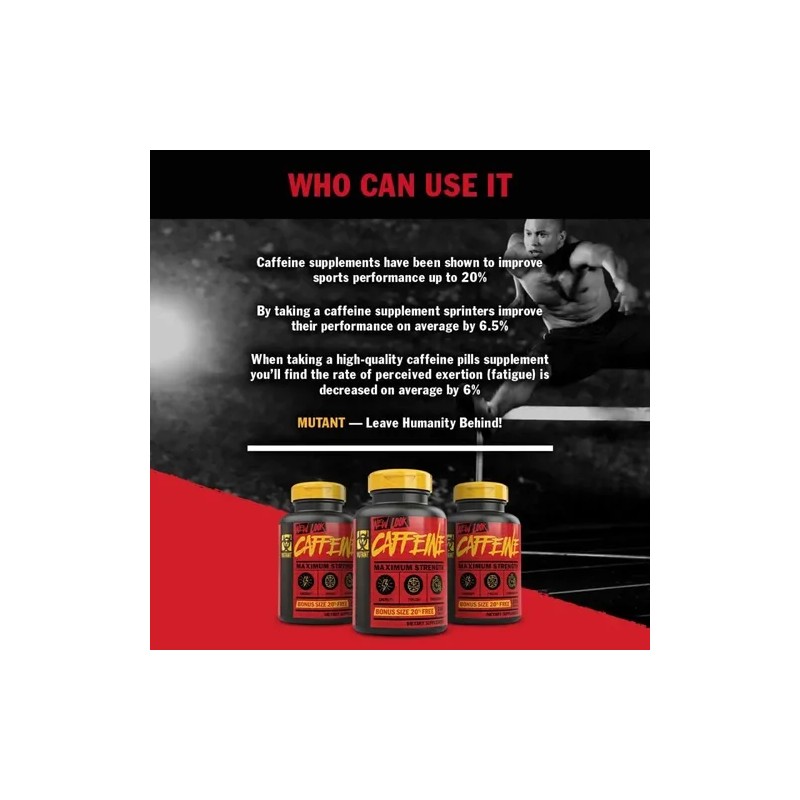 Cafeina Mutant Caffeine 240 Tabs Energia Pre Entreno Sf Cf2