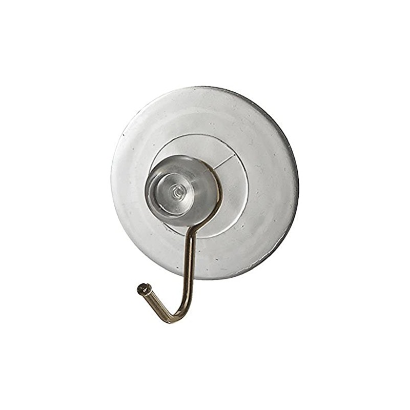 Merriway BH01992 (12 Pcs) Clear Plastic Suction Wire Hook, 32mm