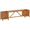 vidaXL Garden Bench with Integrated Planters, 150x30x40 cm, Solid Acacia