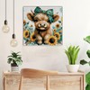 Cow Stamped Cross Stitch Kits for Adults Beginner, Sunflowers Counted