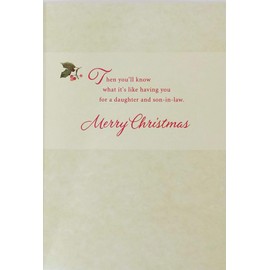 For A Wonderful Daughter and Son-in-Law Merry Christmas Greeting Card - Sparkle and Shine, Surprises and Joys, Laughter Closeness Love