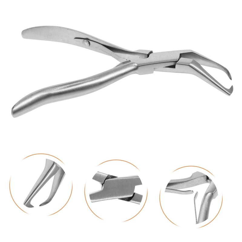 KONTONTY 1 Pair Hair Extension Pliers Stainless Steel Bonding Tool