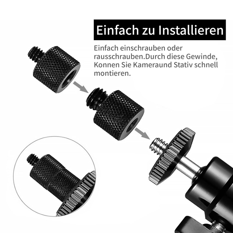 GIONAR Tripod Adapter 1/4 to 3/8 Inch Thread Adapter, 3/8