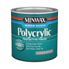211114444 Polycrylic Protective Wood Finish, Ultra Flat, Clear, 1/2-Pt. -