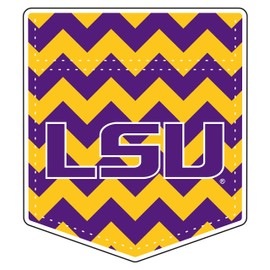 LSU Decal (Chevron Pocket LSU Decal (4"), 4 in)