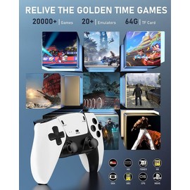 M15 Wireless Retro Game Stick - Built in 23 Emulators with 20000+ Games,HD Output System Plug and Play Video Game Consoles with 2.4G Wireless Controllers,64GB TF Card for Gamers of All Ages