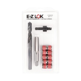E-Z LOK Metal Thread Repair Kit Tool and Stainless Steel Threaded Inserts Standard Wall M10-1.5 x M16-2.0