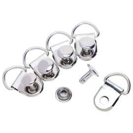 ONLYKXY 50 Pieces Shoe Boot Lace Hooks Buckle Rivets Loop Ring with Rivets, Shoe Boot Buckle, Silver, 0.4inch