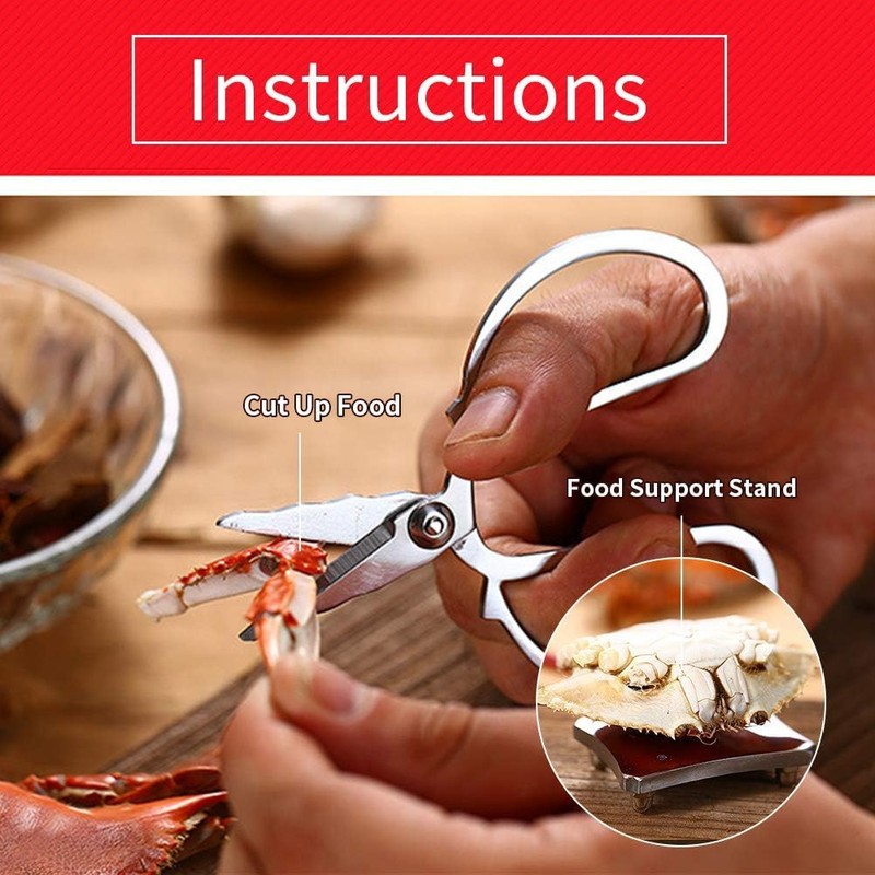 8-Piece Seafood Tool Set, Lobster Crab Cracker Tools, Stainless Steel