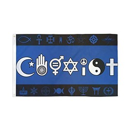 AZ FLAG LIVE TOGETHER FLAG 3' x 5' - ALL RELIGIONS FLAGS 90 x 150 cm - BANNER 3x5 ft