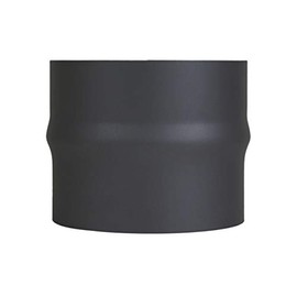 LANZZAS Flue Pipe Extension from Diameter 150 mm to Diameter 160 mm – Colour: Metallic Black – Stove Pipe Extension