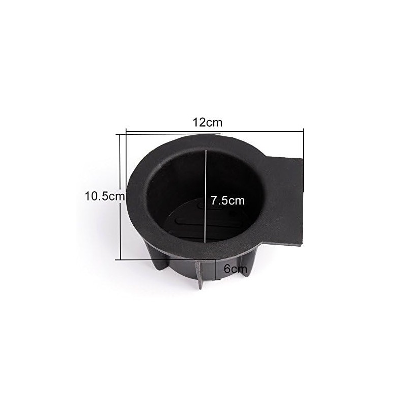 CROSSDESIGN 2 Pcs Front Console Cup Holder Insert Liner Compatible