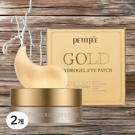 Petitfee Eye Area Wrinkle Moisturizing Gold Hydrogel Eye Patches (2 x 60) / 쁘띠페 눈가 주름 눈가 보습 골드 하이드로겔 아이패치 2개 60개입