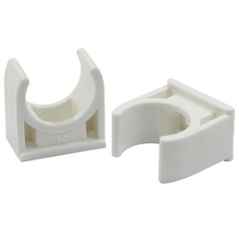 Hordion 100pcs U-Shaped PVC Water Pipe Clamps Clips Fit for 1/2" (16mm) Water Pipes TV Trays Tubing Hose Hanger Support Pex Tubing