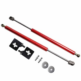 TSUBASA Lift Supports for 1999-2009 Honda S2000 Front Bonnet Hood Modify Carbon Fiber Gas Charged Shock Dampers Spring Struts Bar (2 PCS) (Red Carbon Fiber)