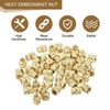 sourcing map 100Pcs M5x8x7mm Knurled Insert Nut, Brass Knurled Threaded