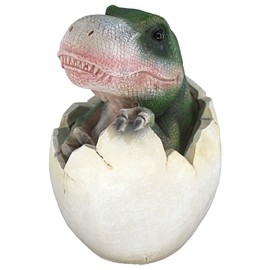 Design Toscano QM2728000 Baby Tyrannosaurus Rex Dino Egg Statue,Full Color