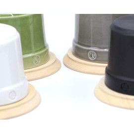 Klartext BELLE ÉPOQUE Wooden Base for Switches and Sockets Coarse Diameter 80 mm Beige Wall Plate