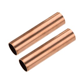 sourcing map 2 pieces copper round pipe, 24 mm OD 1 mm, wall thickness 10 cm length, straight pipe pipe
